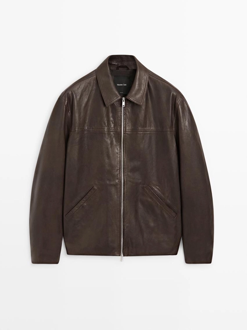 Куртка из овечьей кожи с эффектом нубука