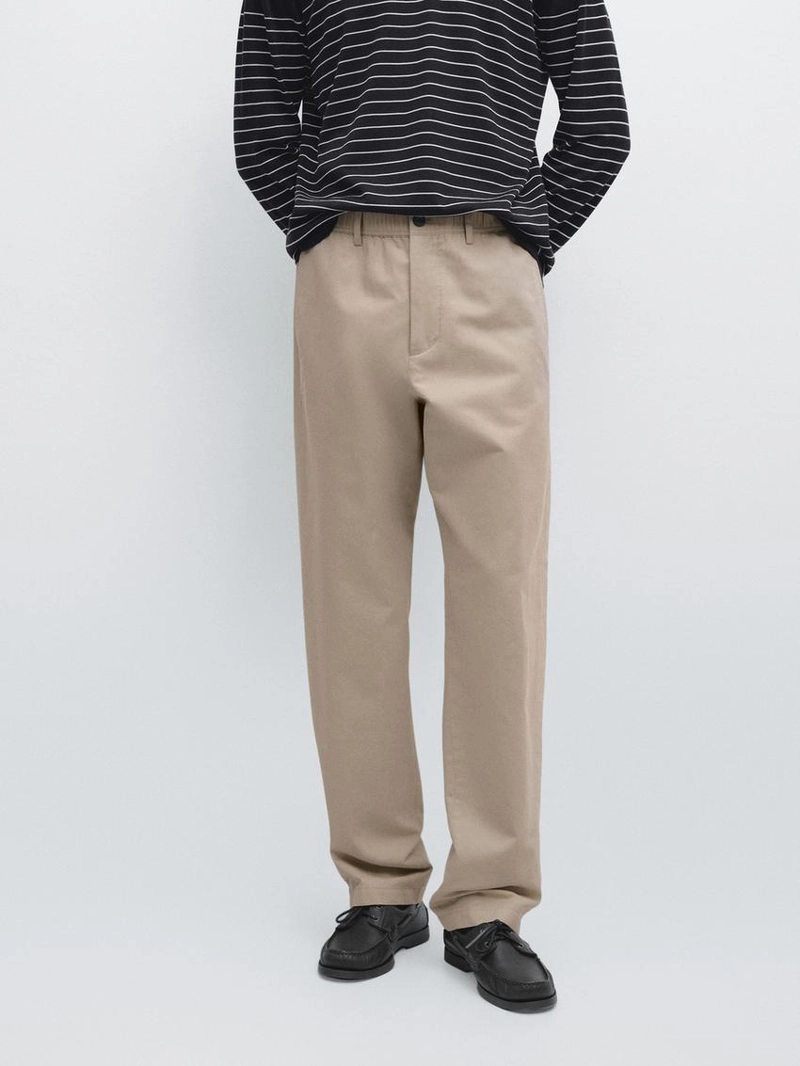 Брюки в стиле jogger fit из хлопковой смеси