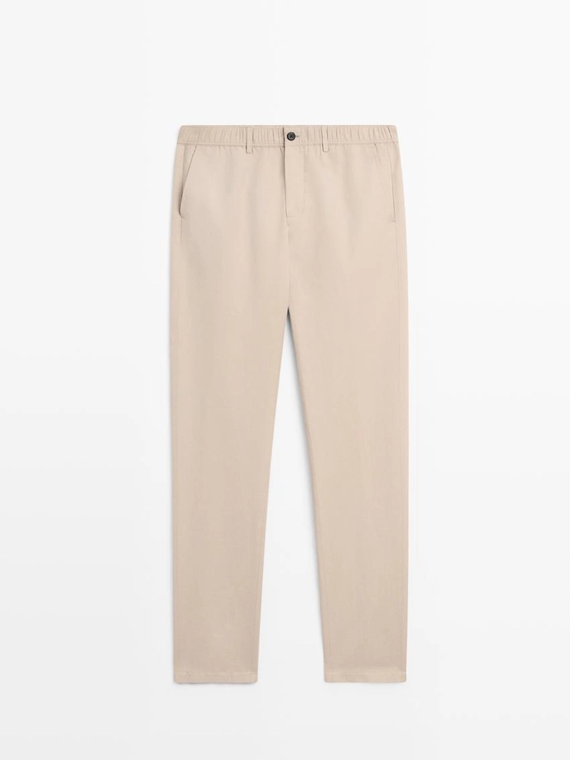 Брюки в стиле jogger fit из хлопковой смеси