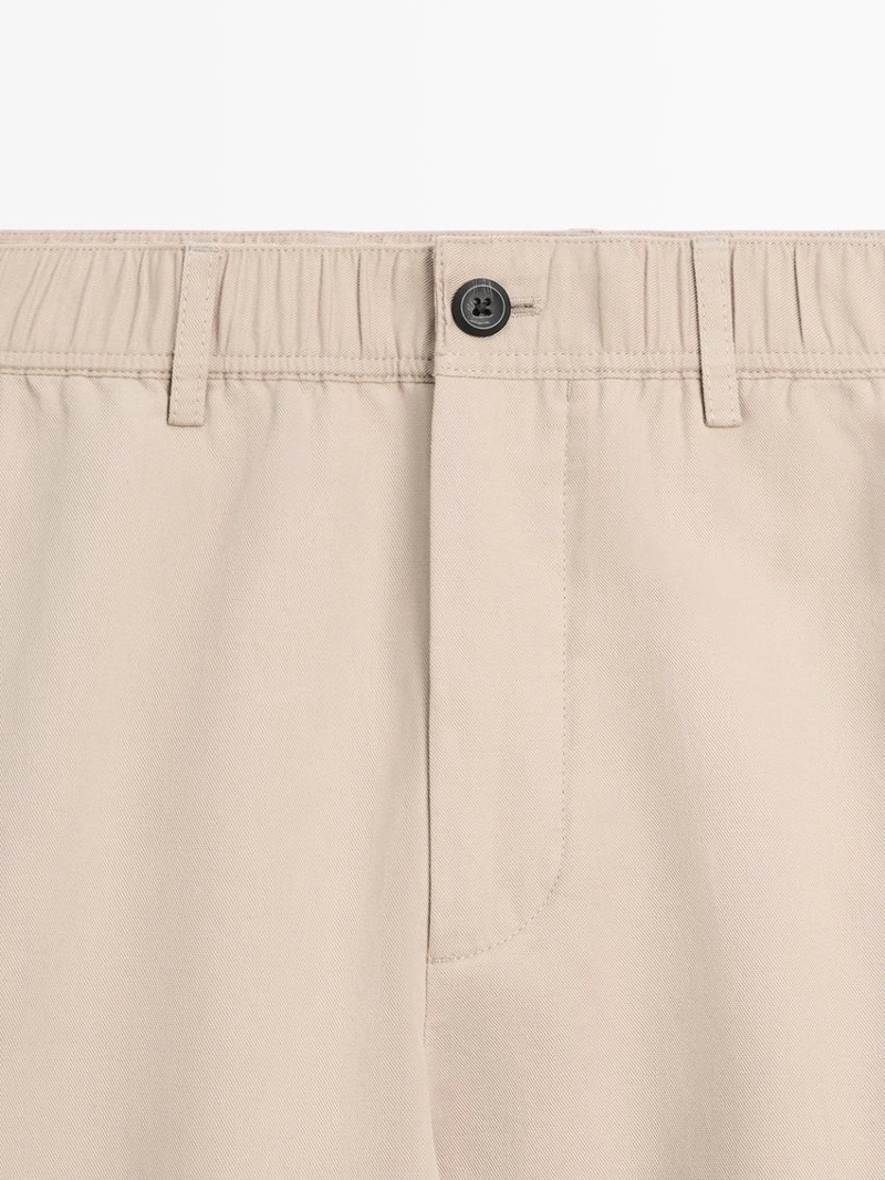 Брюки в стиле jogger fit из хлопковой смеси