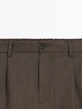 Брюки из шерсти с линиями стрелок- Заказать в России