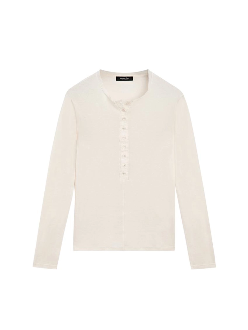 Футболка из хлопка с пуговицами