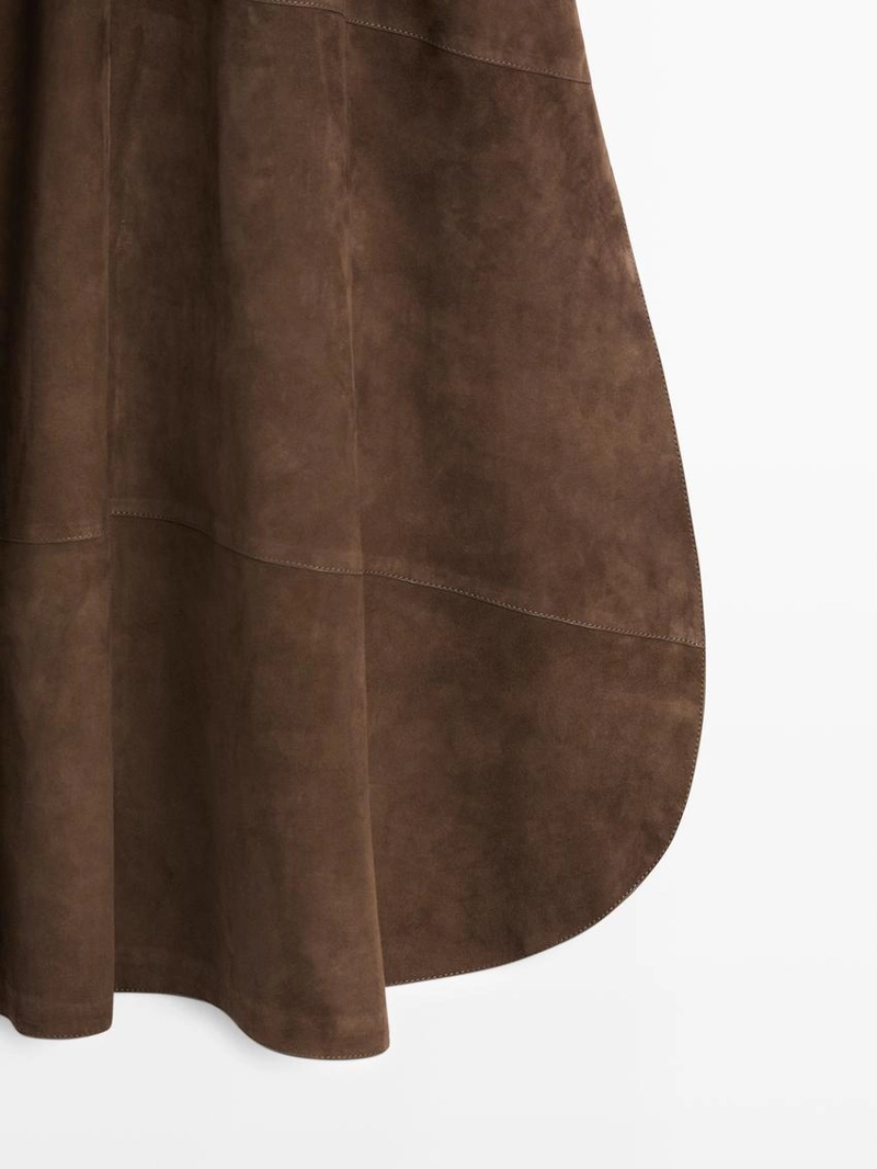 Юбка миди из замши