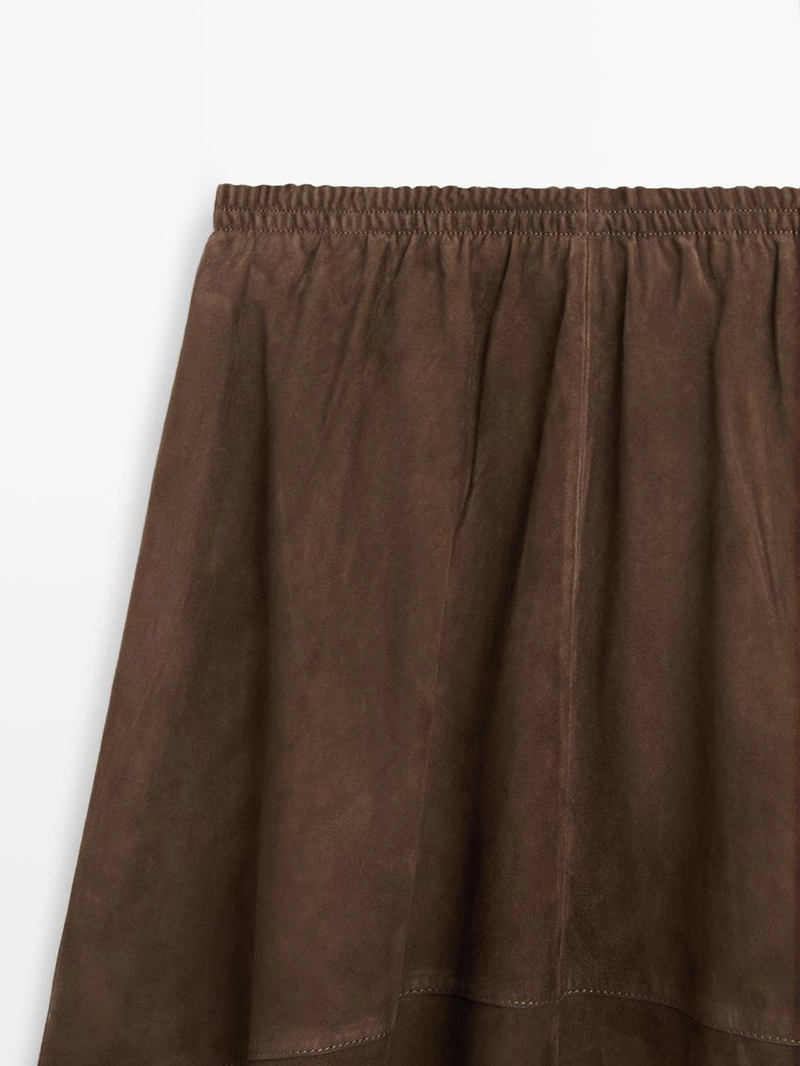 Юбка миди из замши