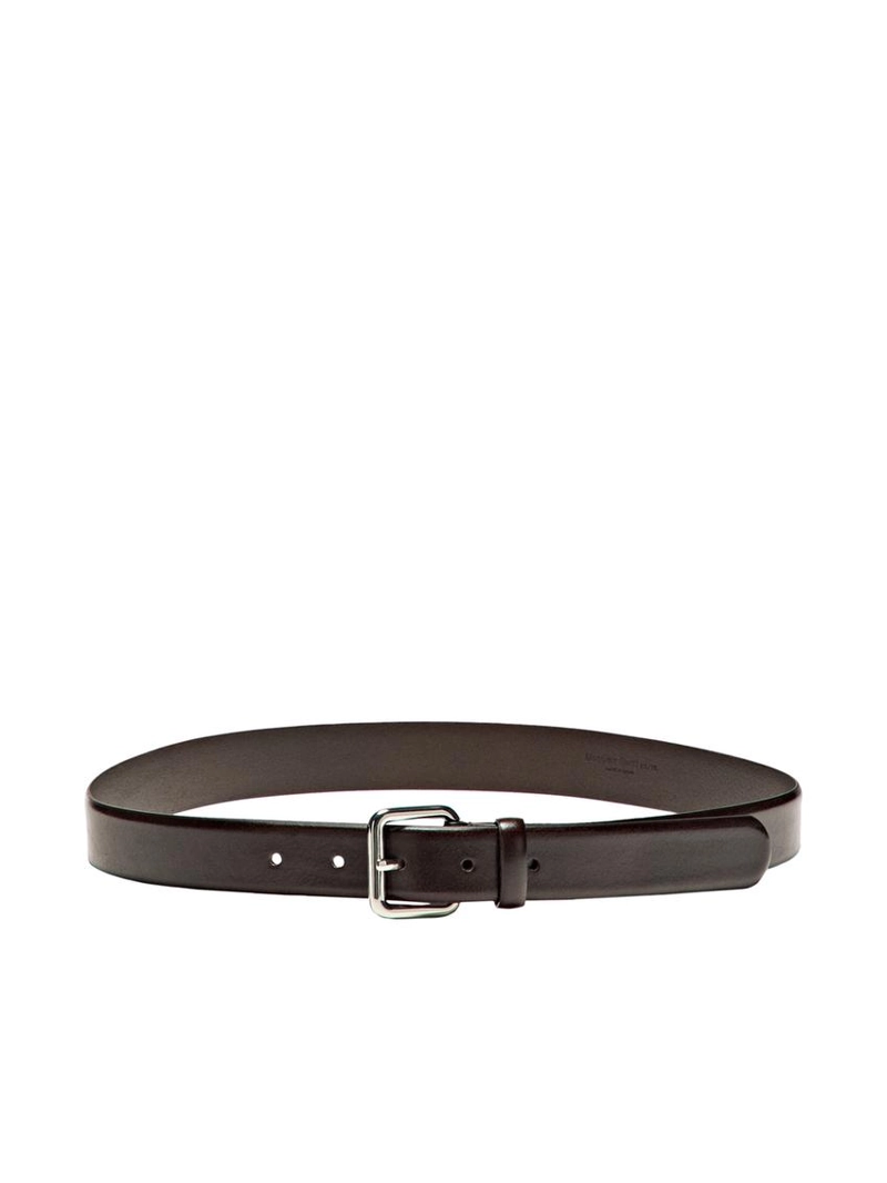 Кожанный ремень с квадратной пряжкой