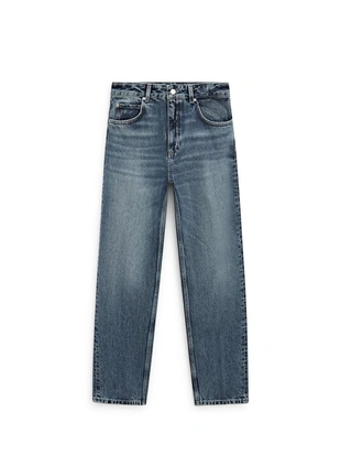 Джинсы с завышенной талией и свободным кроем- Заказать в России