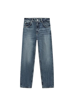 Джинсы с завышенной талией и свободным кроем- Заказать в России