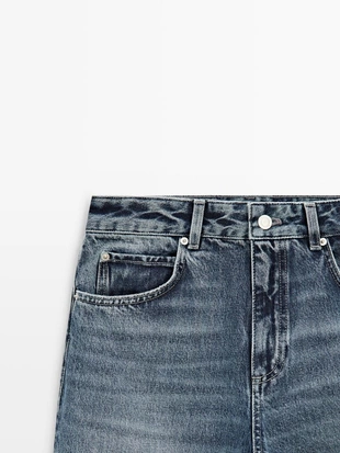 Джинсы с завышенной талией и свободным кроем- Заказать в России