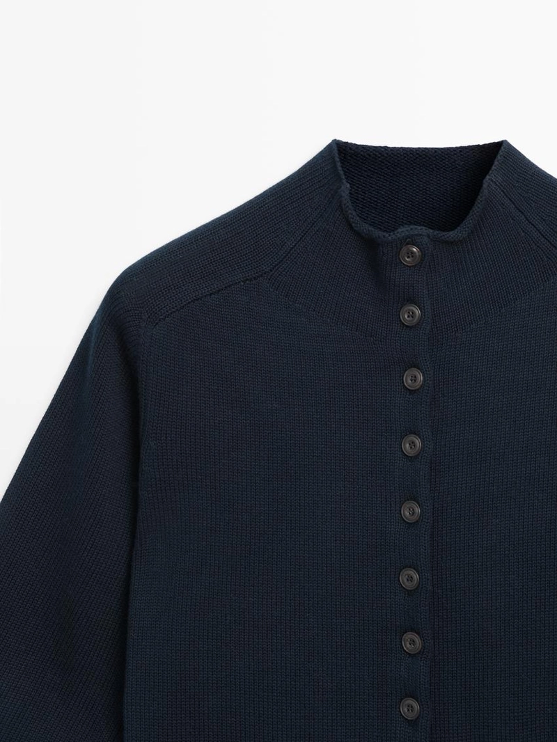 Кардиган из смесового трикотажа с короткими рукавами до локтя