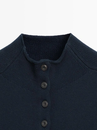 Кардиган из смесового трикотажа с короткими рукавами до локтя- Заказать в России