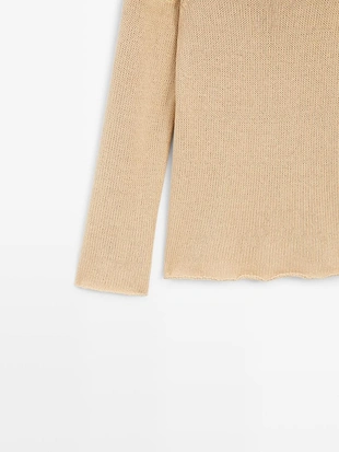 Джемпер из хлопкового смесового вязания- Заказать в России