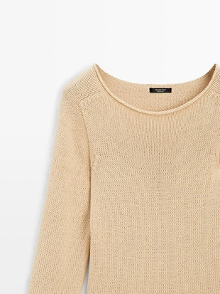 Джемпер из хлопкового смесового вязания- Заказать в России