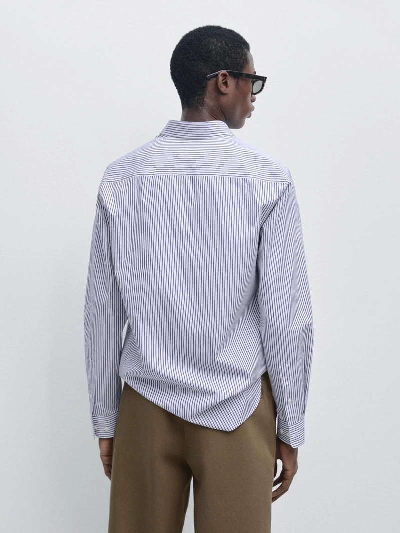 Рубашка в полоску из 100% хлопка с регулярной посадкой