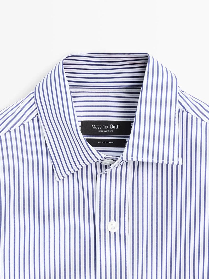 Рубашка в полоску из 100% хлопка с регулярной посадкой