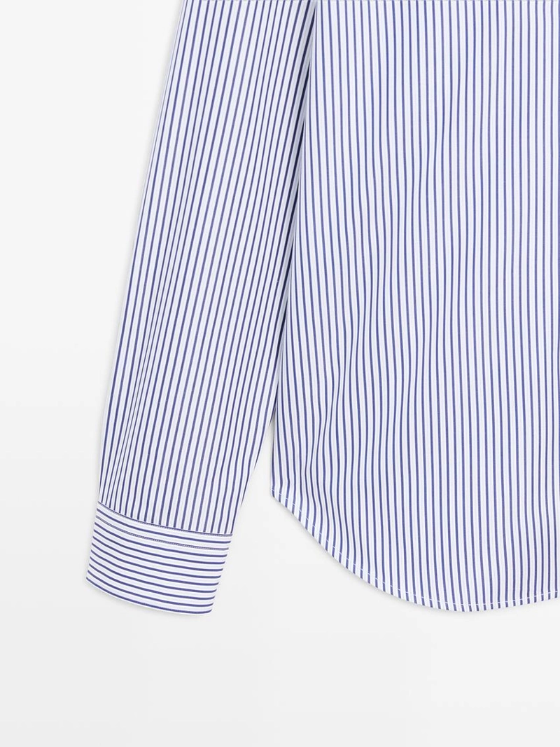 Рубашка в полоску из 100% хлопка с регулярной посадкой