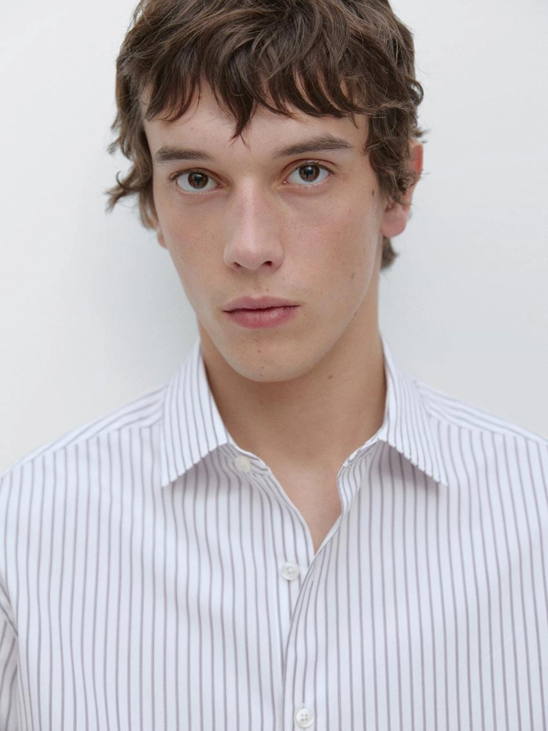 Рубашка в полоску regular fit