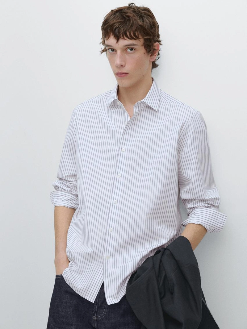 Рубашка в полоску regular fit