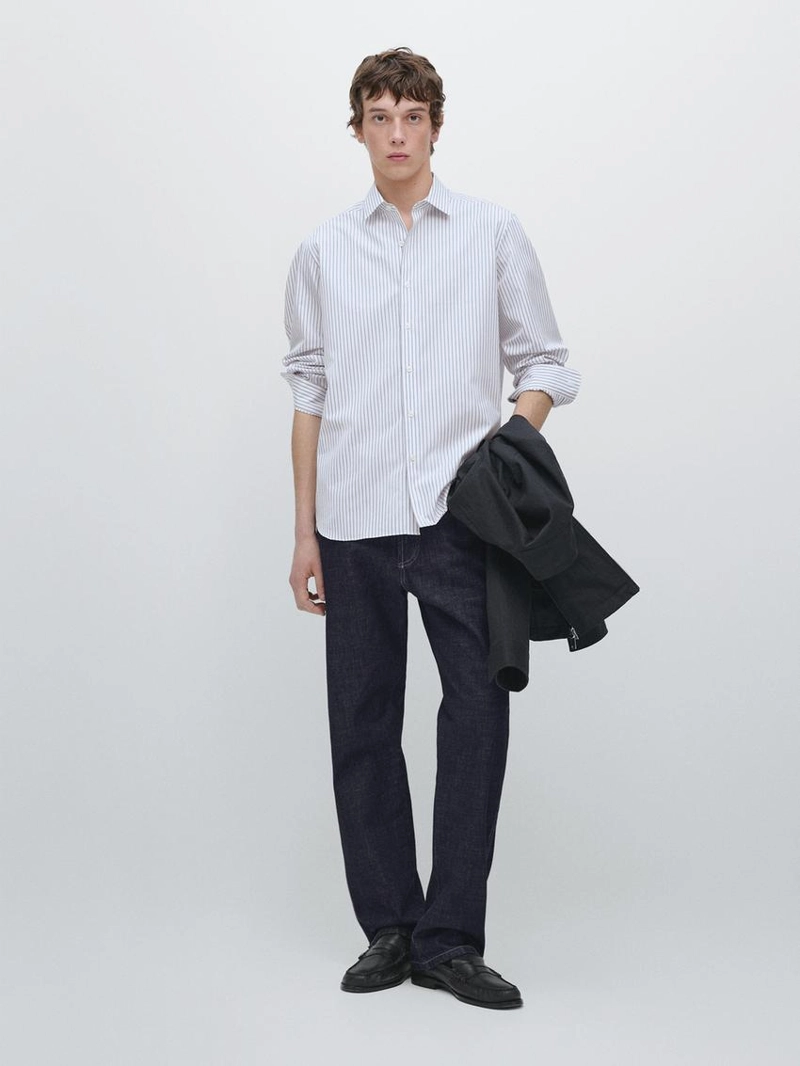 Рубашка в полоску regular fit