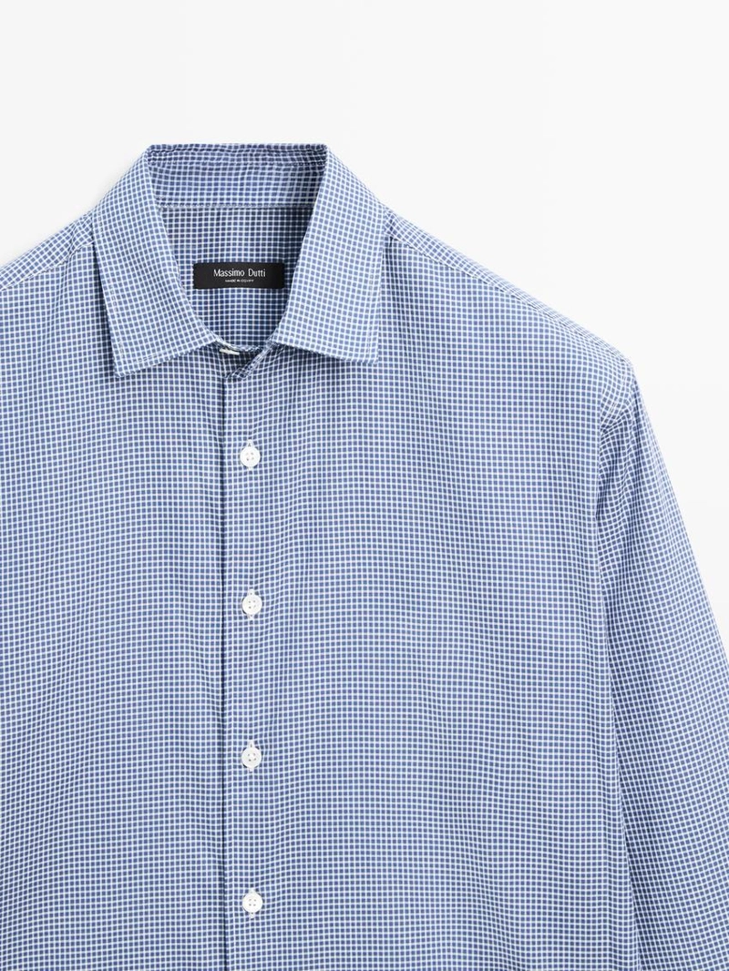 Рубашка regular fit в клетку из 100% хлопка