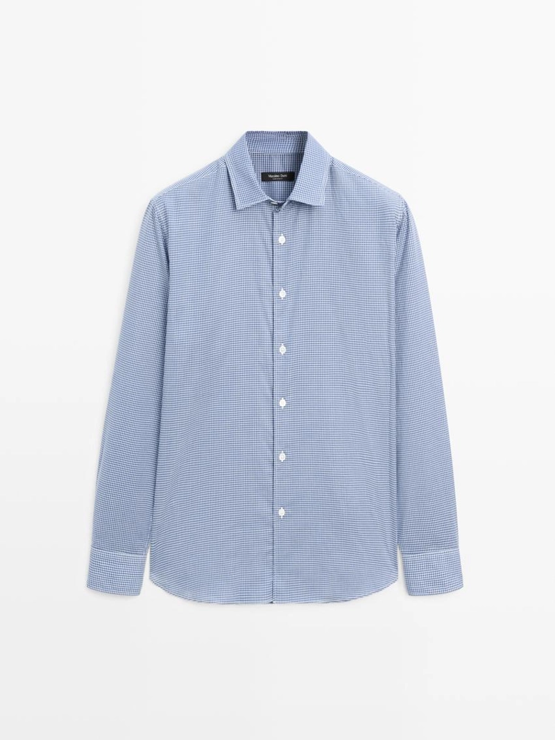 Рубашка regular fit в клетку из 100% хлопка