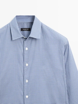 Рубашка REGULAR FIT в клетку из 100% хлопка- Заказать в России