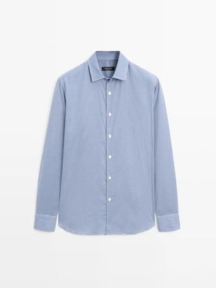 Рубашка REGULAR FIT в клетку из 100% хлопка- Заказать в России