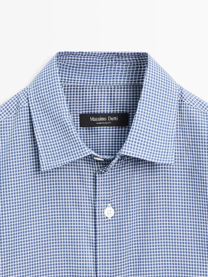 Рубашка regular fit в клетку из 100% хлопка