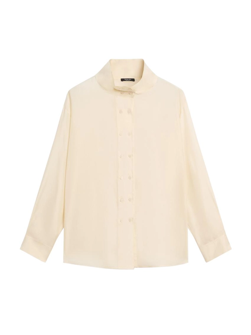 Блузка из шелка с деталями на пуговицах