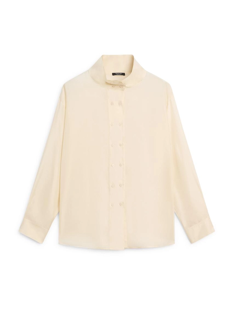 Блузка из шелка с деталями на пуговицах