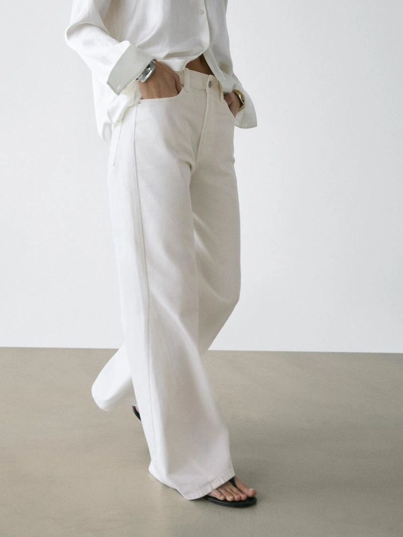 Джинсы свободного кроя с высокой посадкой