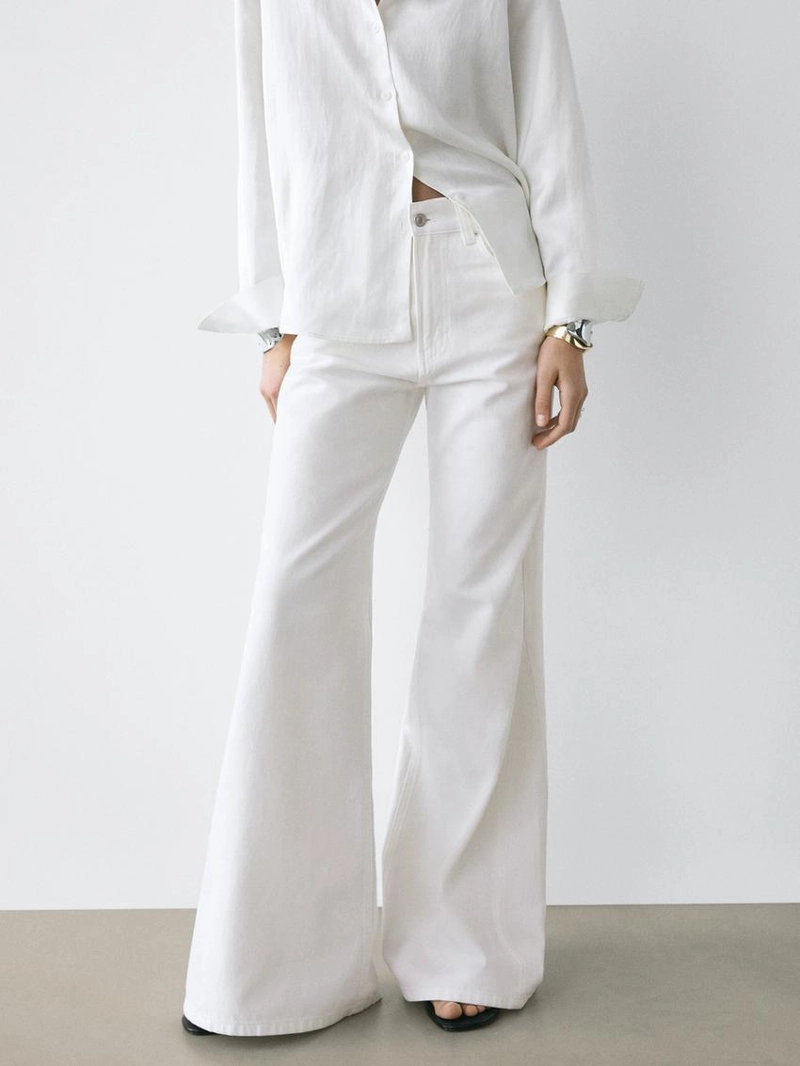 Джинсы свободного кроя с высокой посадкой