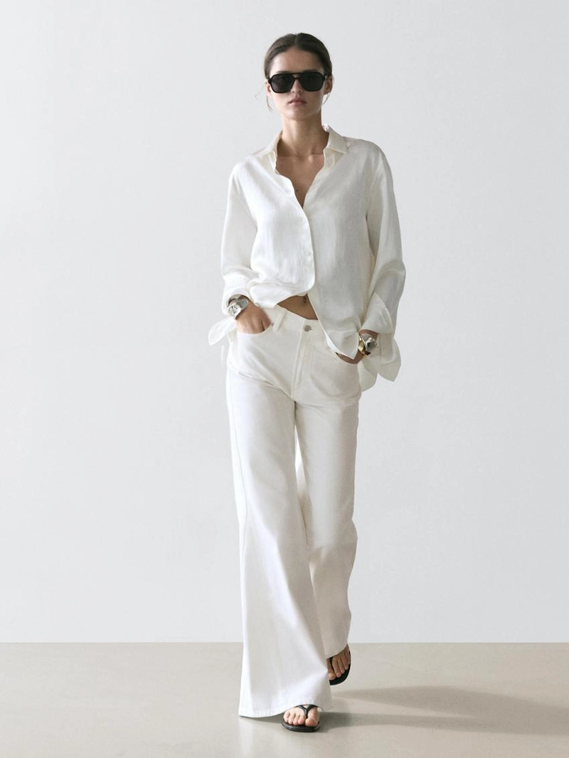 Джинсы свободного кроя с высокой посадкой