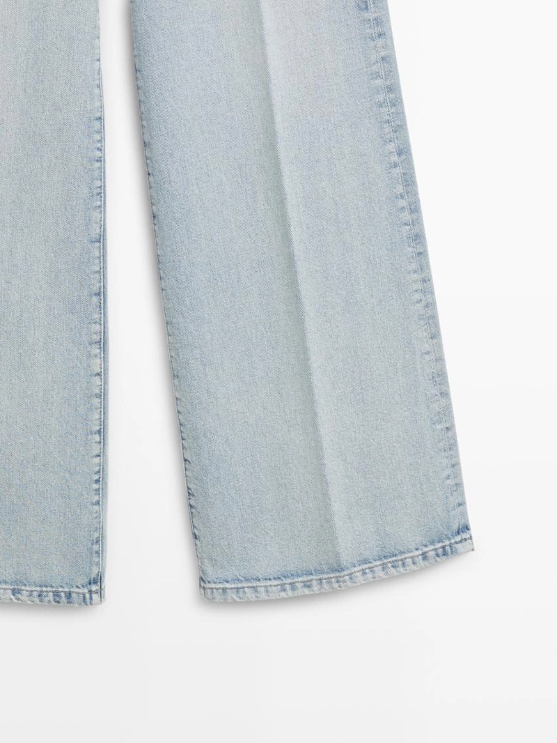 Джинсы палаццо с высокой талией