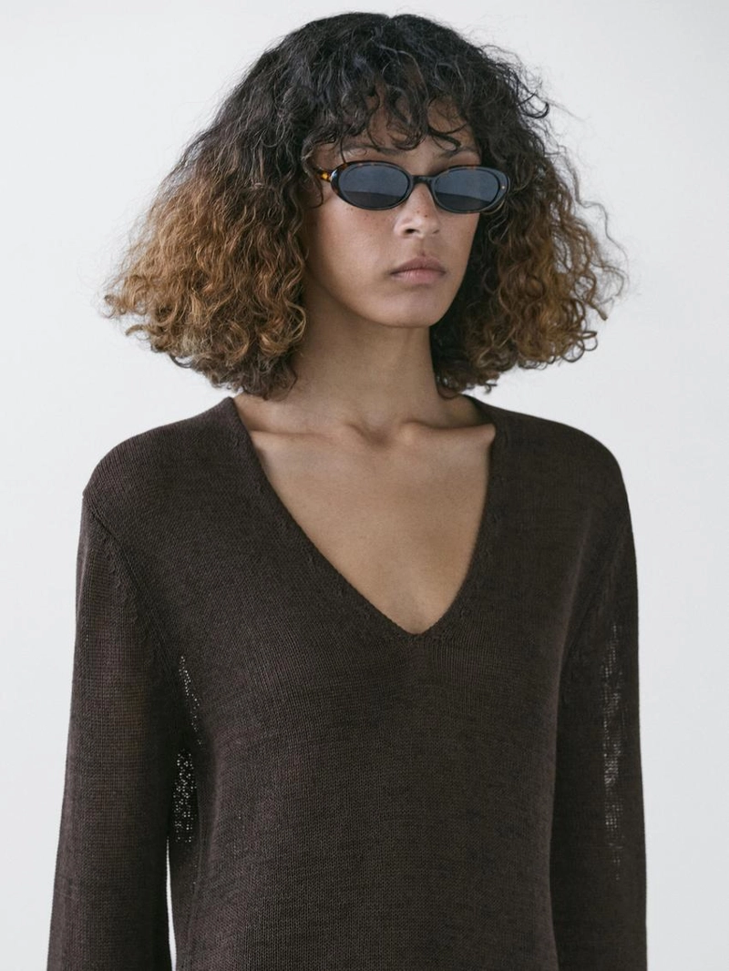 Платье из контрастного хлопкового трикотажа