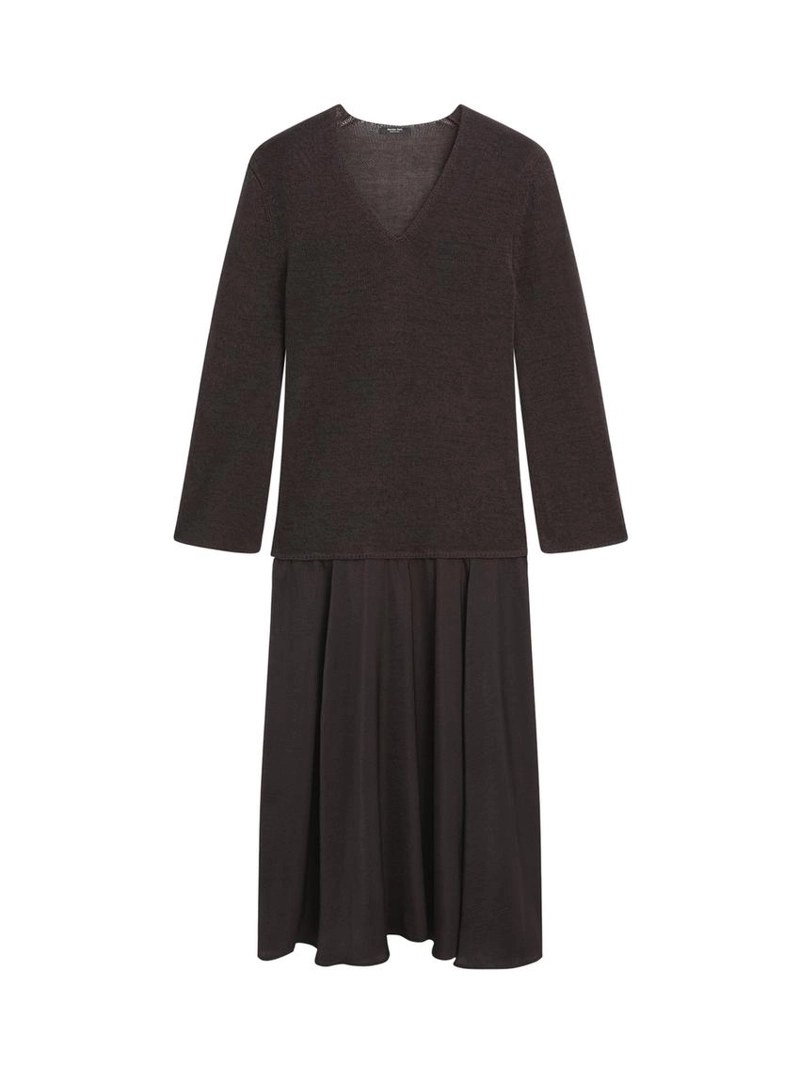 Платье из контрастного хлопкового трикотажа