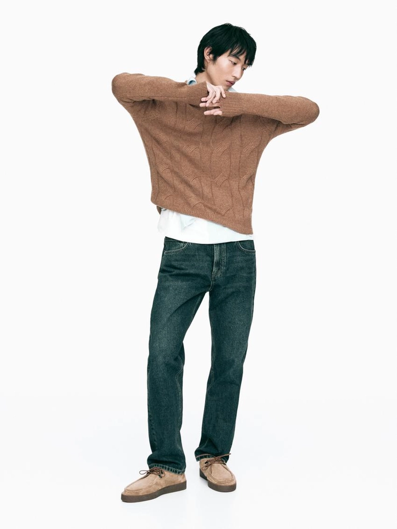 Туфли с разрезной кожаной подкладкой и мокрым мысом