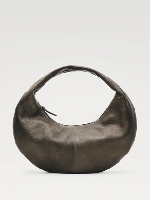 Сумка из натуральной кожи в форме полумесяца- Заказать в России