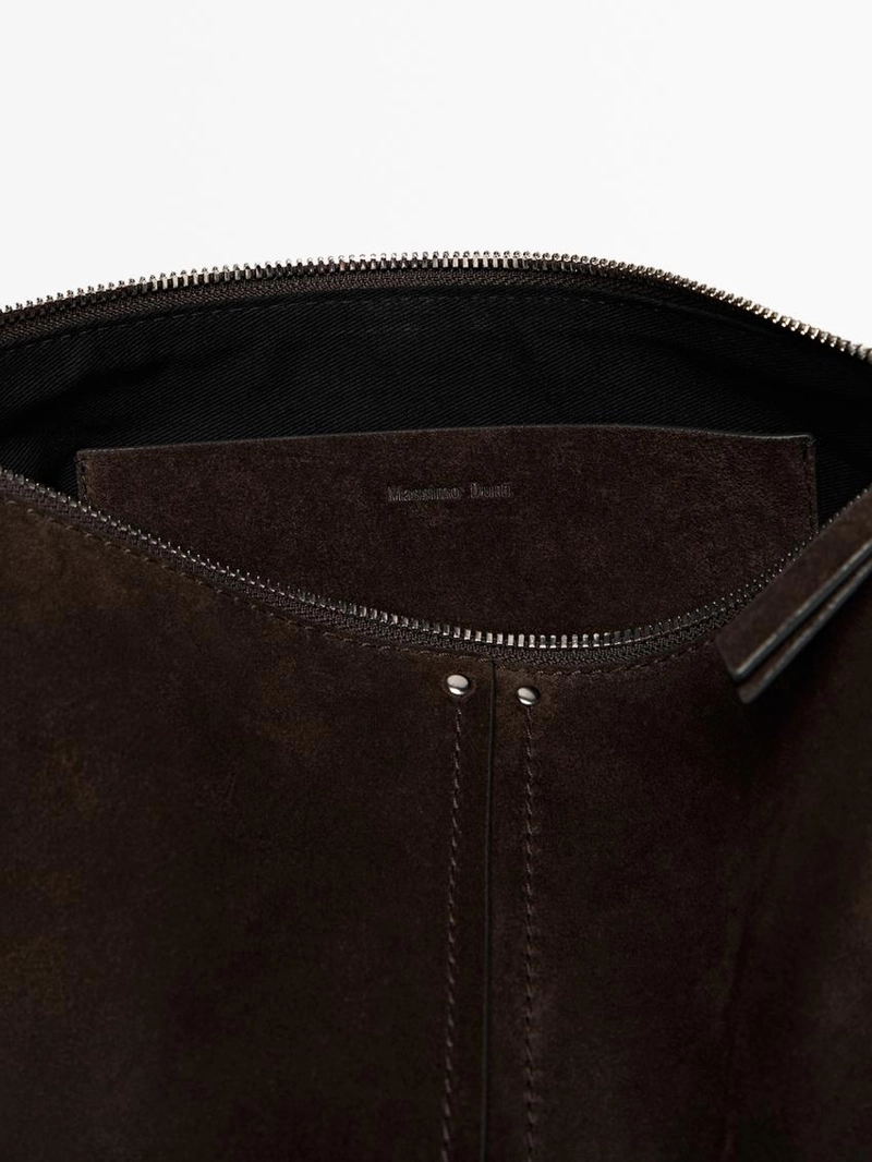 Сумка через плечо из замши