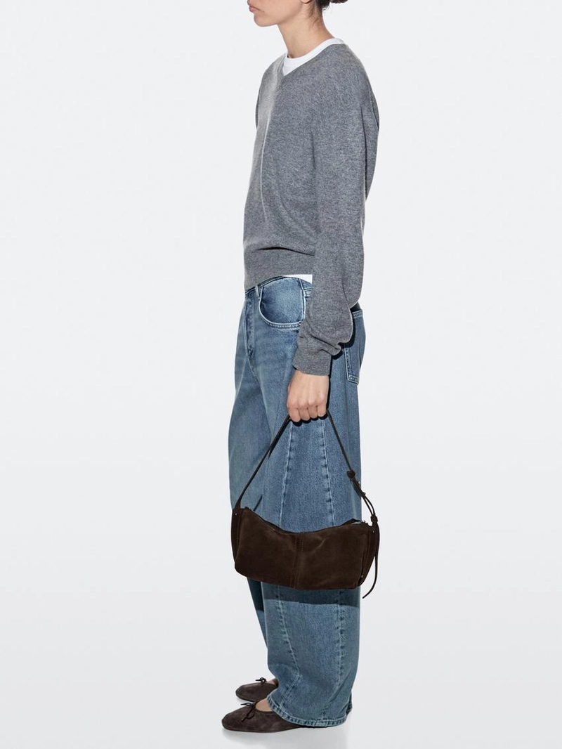 Сумка через плечо из замши