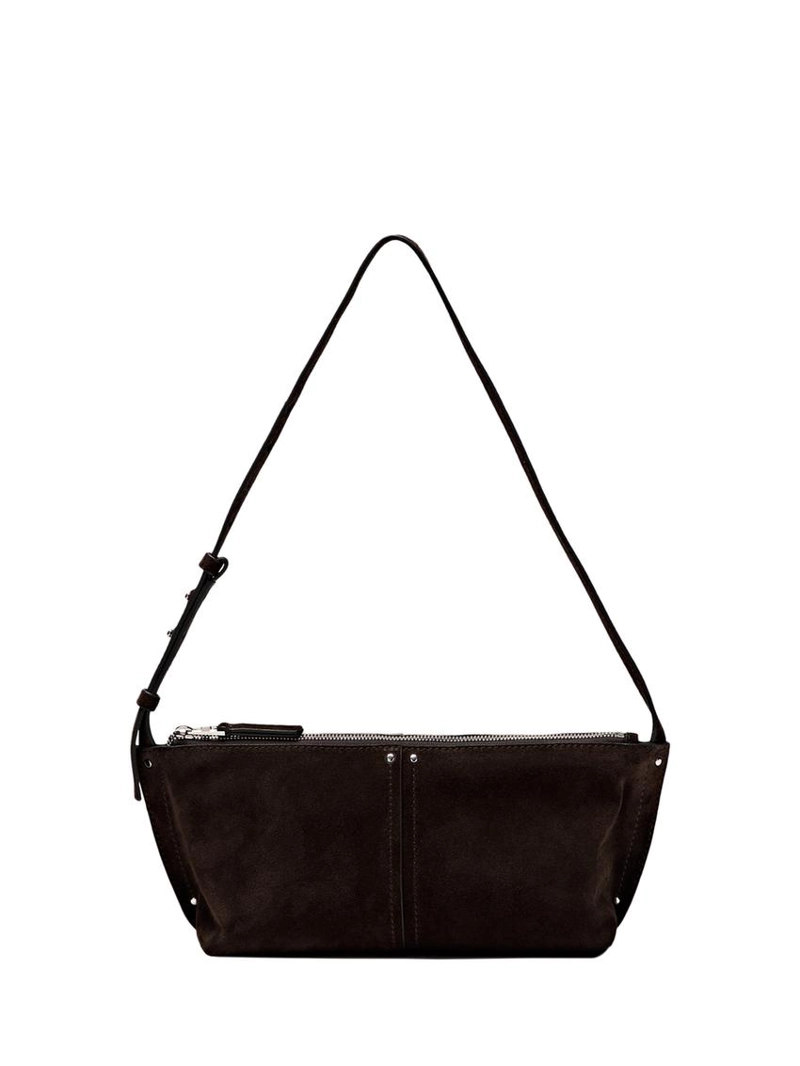 Сумка через плечо из замши