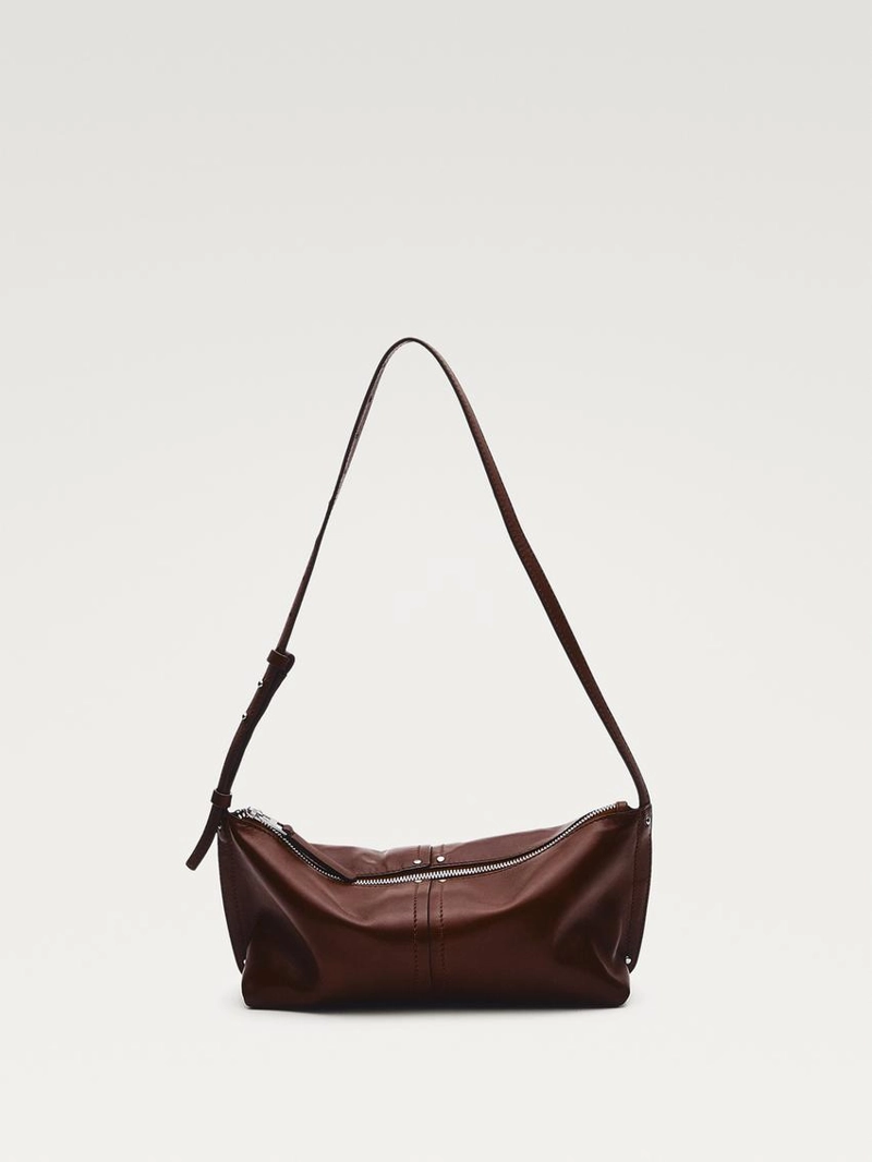 Сумка через плечо из натуральной кожи нубук