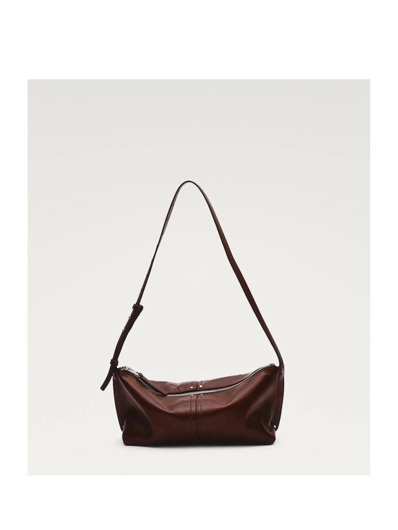 Сумка через плечо из натуральной кожи нубук