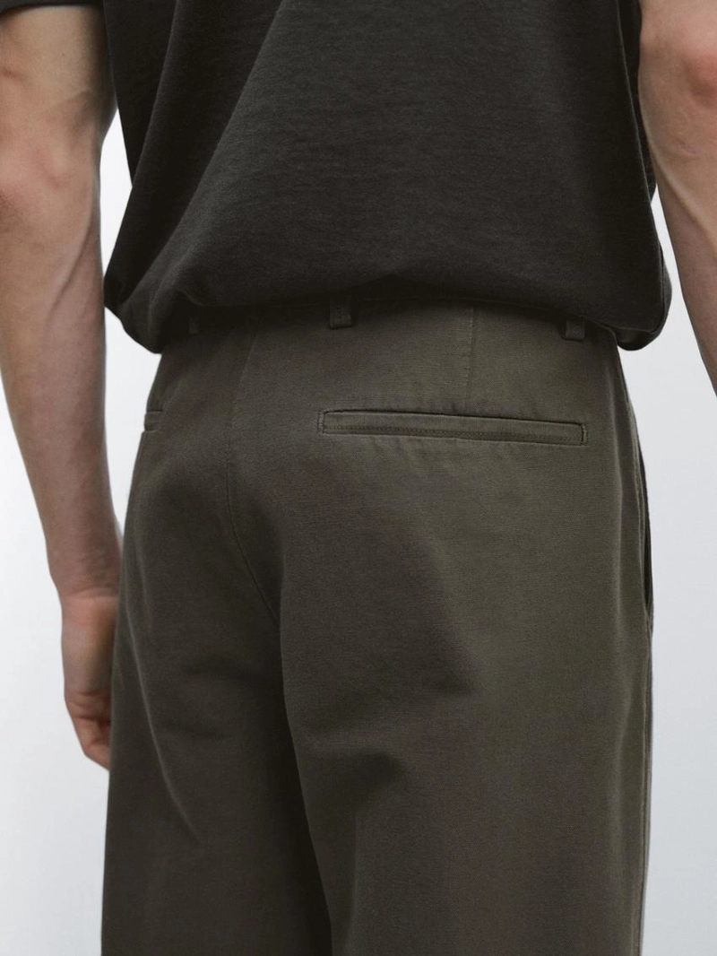 Брюки из хлопка с зауженным кроем