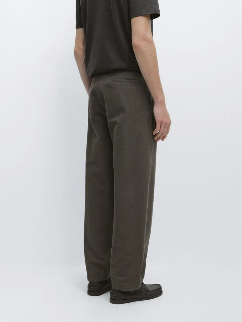 Брюки из хлопка с зауженным кроем