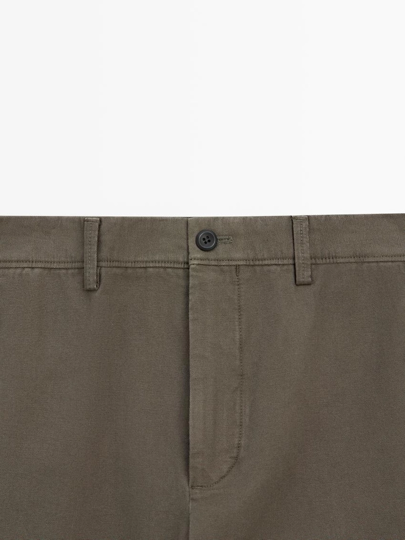 Брюки из хлопка с зауженным кроем