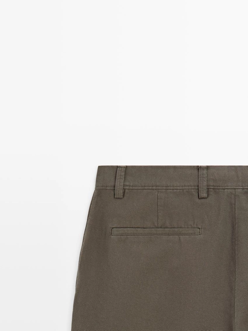 Брюки из хлопка с зауженным кроем