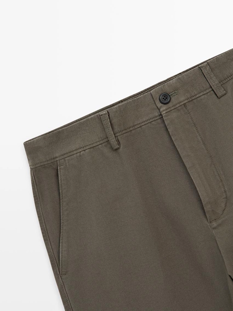 Брюки из хлопка с зауженным кроем