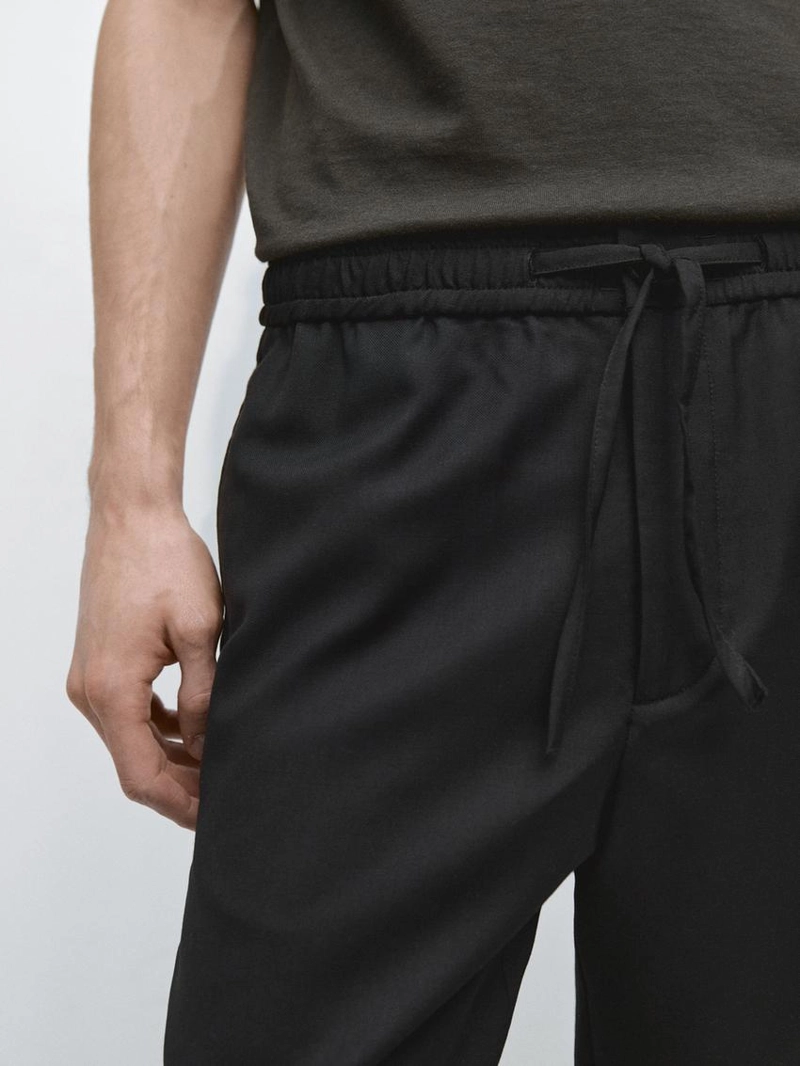 Брюки из шерсти свободного кроя