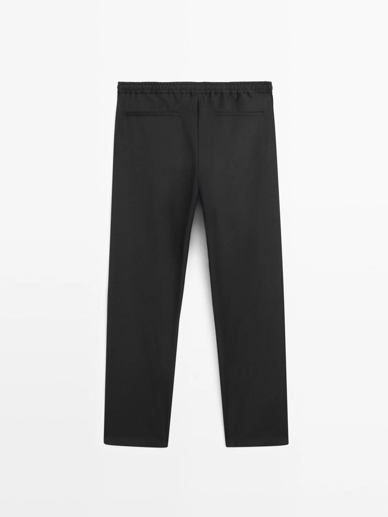 Брюки из шерсти свободного кроя