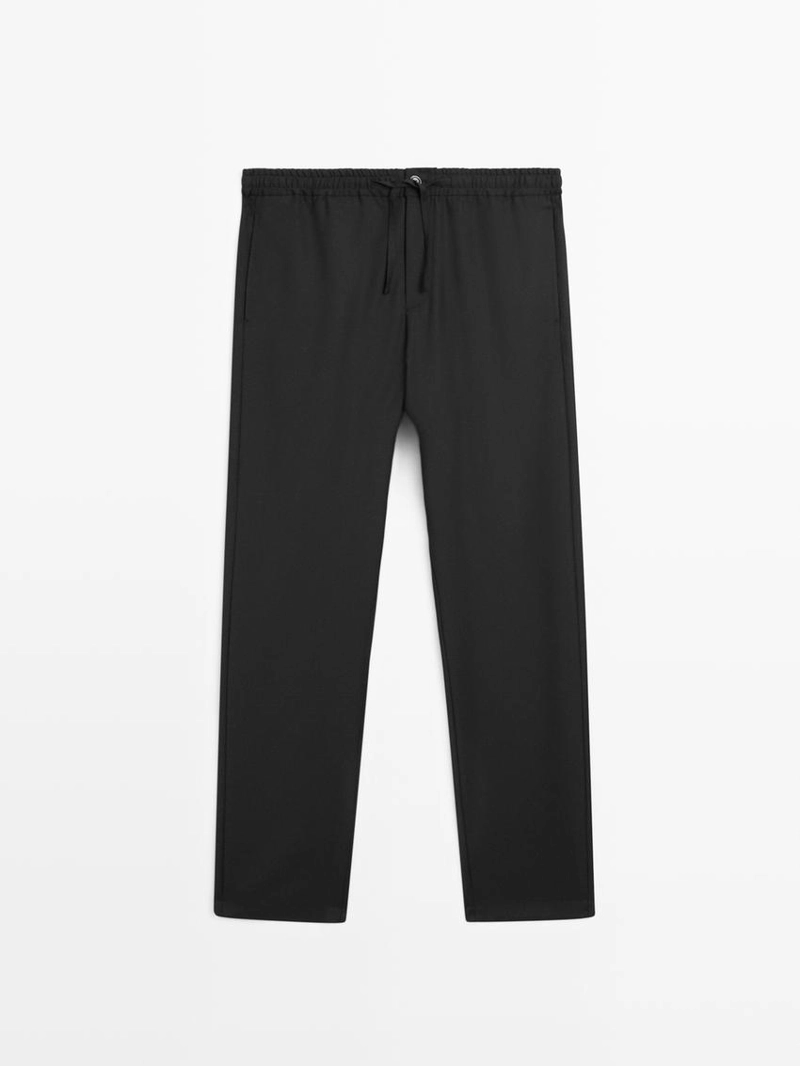 Брюки из шерсти свободного кроя